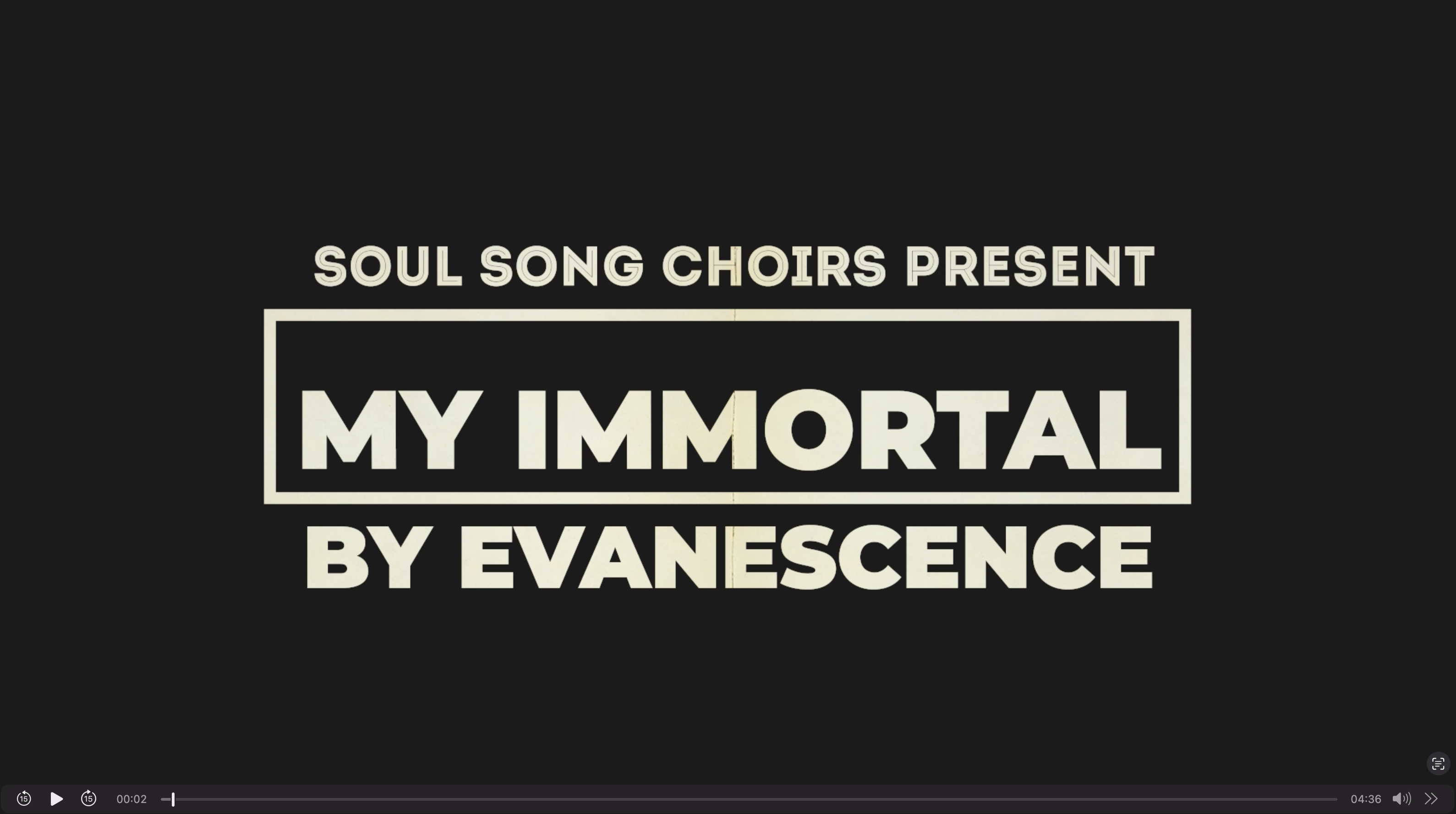 My Immortal - Virtual Choir